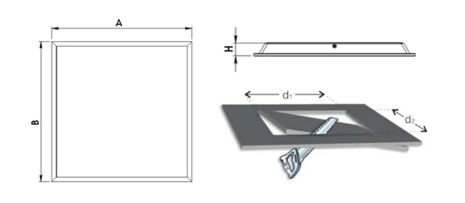 Blonex 60x60 Led Panel Armatür - 34W 6500K