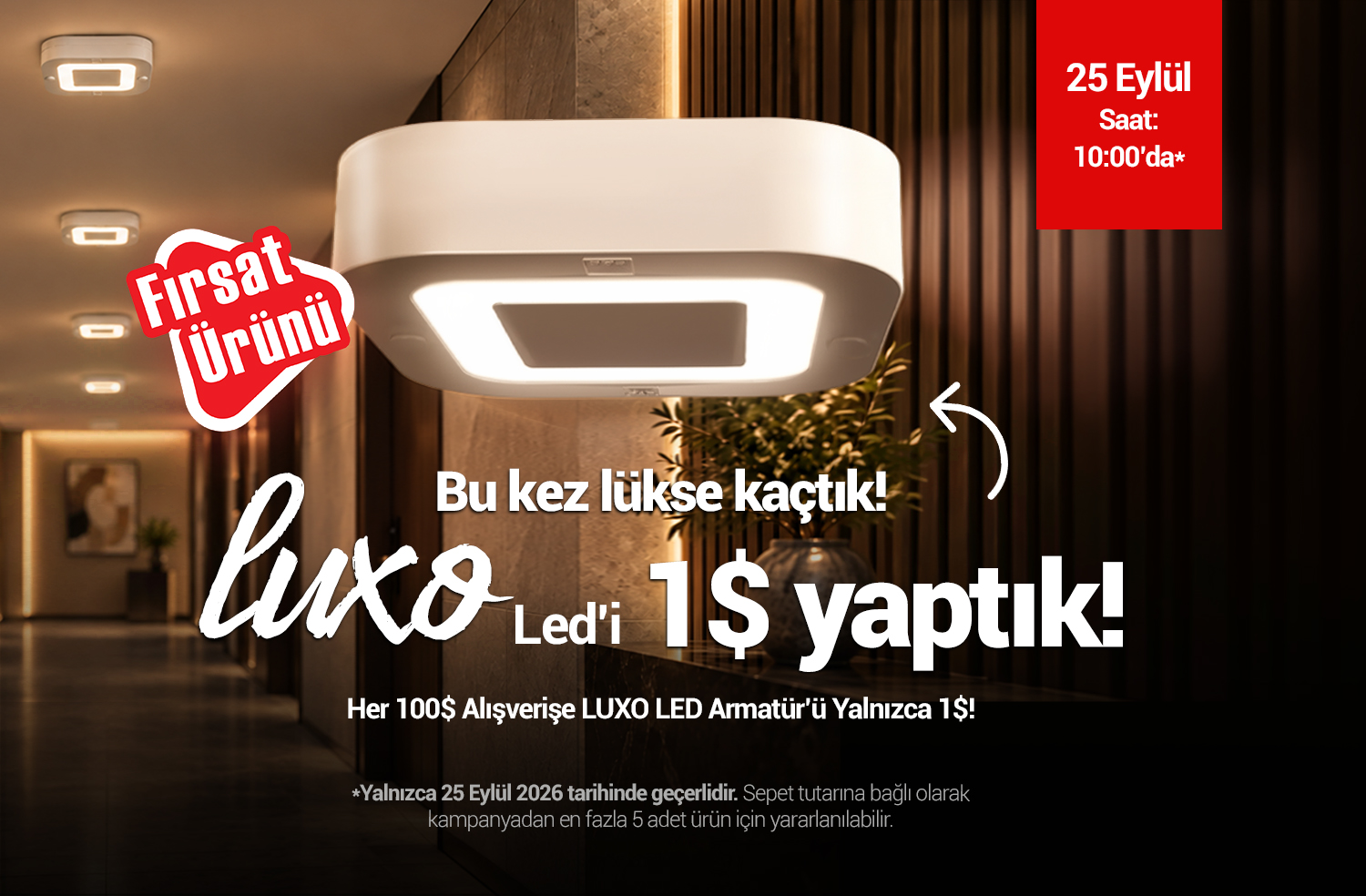 EAE LUXO Sıva Üstü LED Armatür Kampanyası